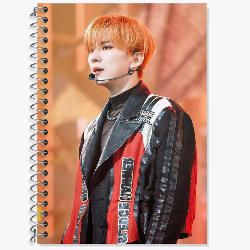 دفتر زبان 50 برگ خندالو مدل دو خط طرح کیهیون گروه مانستا اکس MONSTA X کد 21157