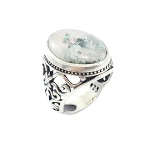 انگشتر نقره مردانه مدل شجر بهاری فردوس کد 17344