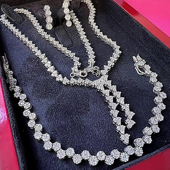 نیم ست نقره زنانه مدل  glsr-878