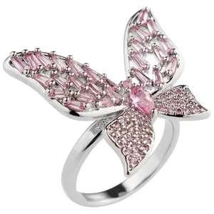 انگشتر زنانه مدل پروانه جواهر خاص کد 28522