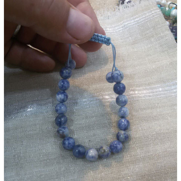 دستبند مدل سنگ سودالیت