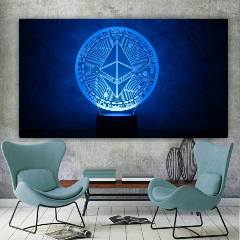 پوستر پارچه ای طرح ارز دیجیتال مدل اتریوم کد SDP9075