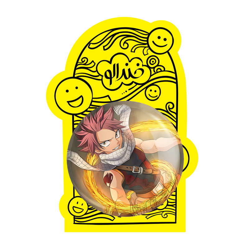 آینه جیبی خندالو طرح ناتسو انیمه فری تیل Fairy Tail مدل تاشو کد 16503
