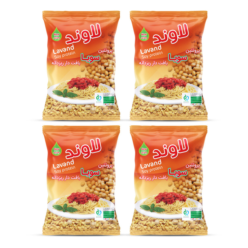 پروتئین سویا لاوند - 150 گرم بسته 4 عددی