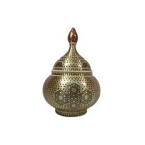 قندان خاتم کاری مسی کد 01