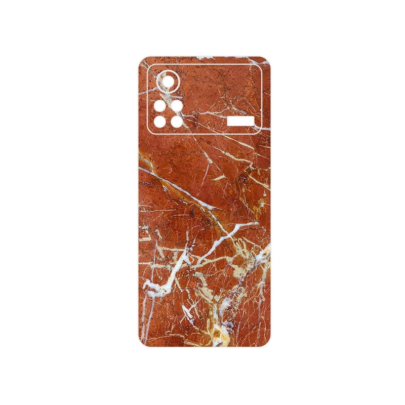 برچسب پوششی ماهوت مدل Red Marble مناسب برای گوشی موبایل شیائومی Poco X4 Pro 5G