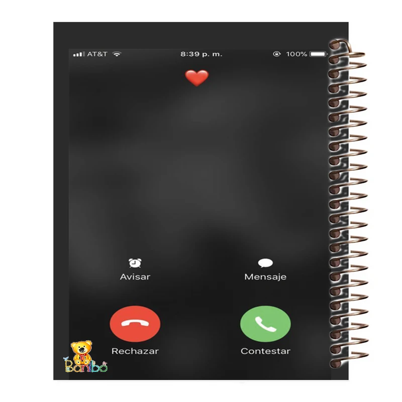 دفتر مشق 100 برگ سیمی بانیبو مدل تماس کد H 2981