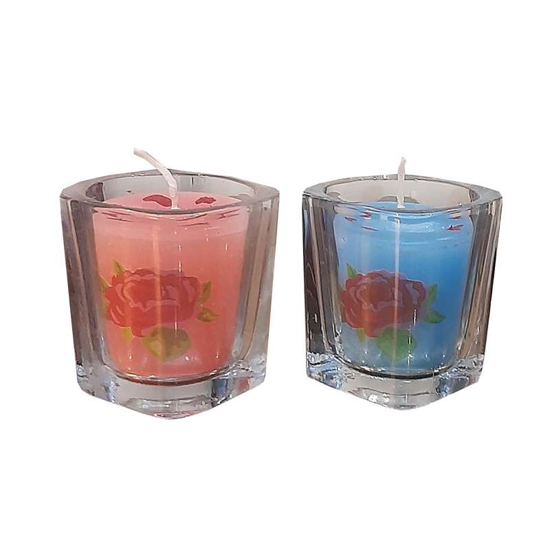 شمع لیوانی مدل عطری مجموعه 2 عددی