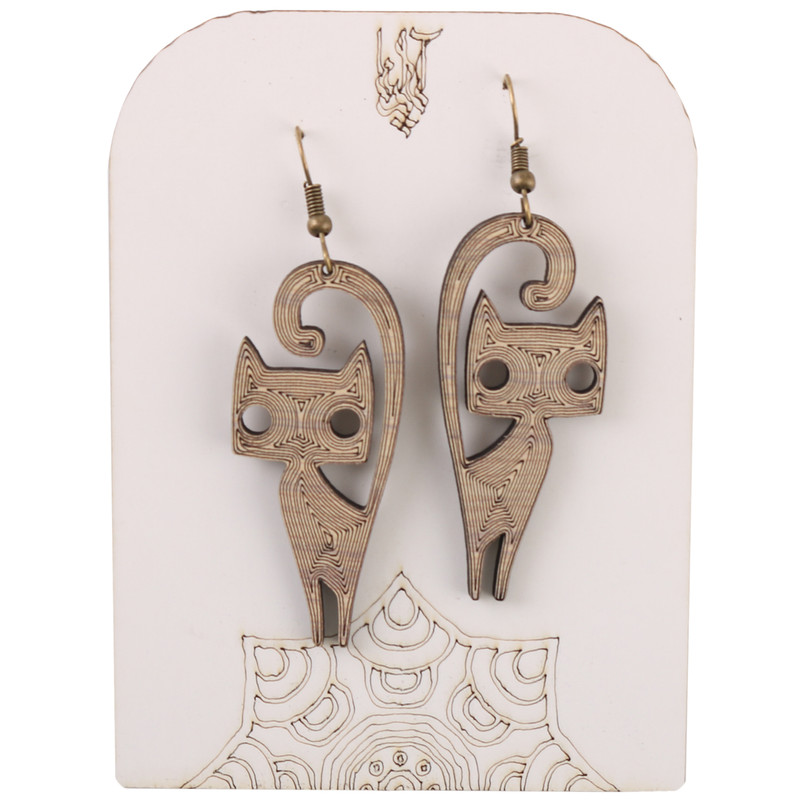 گوشواره زنانه طرح گربه کد 995 گوشواره زنانه طرح گربه کد 995