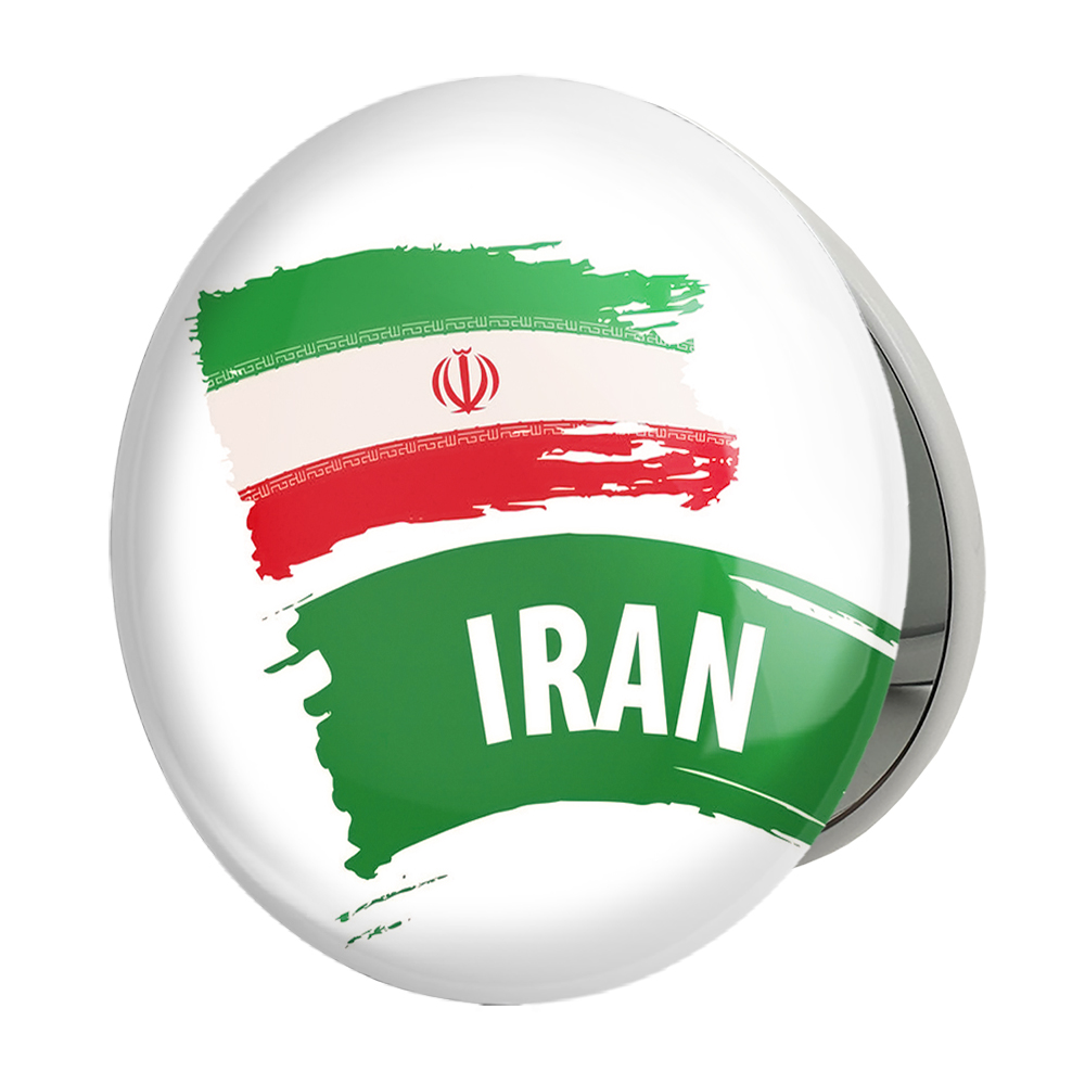 آینه جیبی خندالو طرح پرچم ایران مدل تاشو کد 20524 