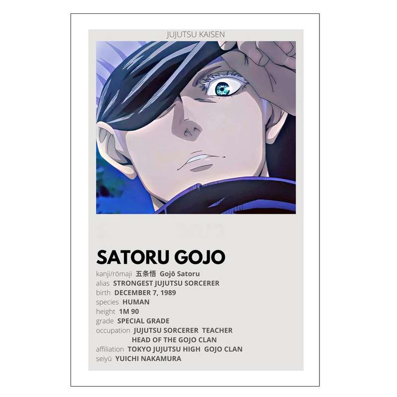 پوستر مدل گوجو ساتورو Satoru Gojo طرح انیمه جوجوتسو کایسن Jujutsu Kaisen کد 408