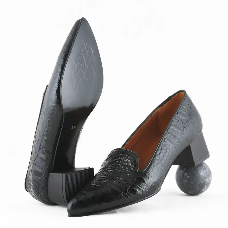 کفش زنانه چرم یلسان مدل دونا کد GAN-646-msk