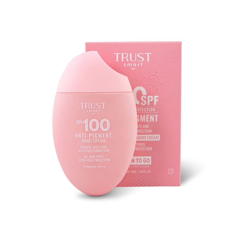 کرم ضد آفتاب بی‌رنگ صورت تراست اسمارت SPF 100 مدل Anti pigment ‌مناسب برای انواع پوست حجم 50 میلی‌لیتر