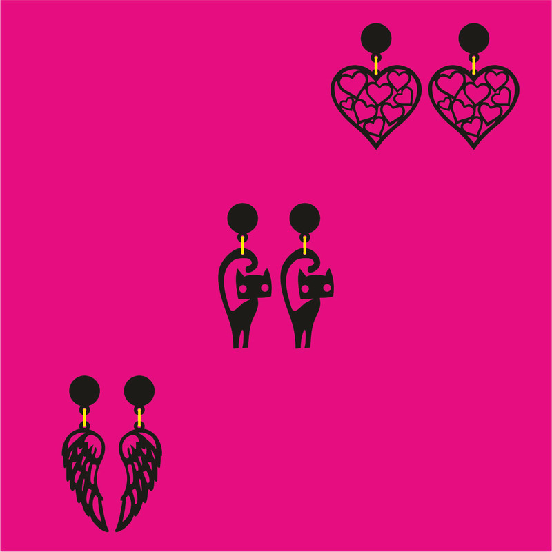 گوشواره دخترانه کد 313 مجموعه 3 عددی