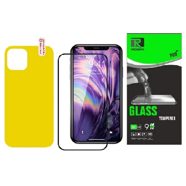 محافظ صفحه نمایش روبیکس مدل FL-IP12pro مناسب برای گوشی موبایل اپل iphone 12Pro به همراه محافظ پشت گوشی