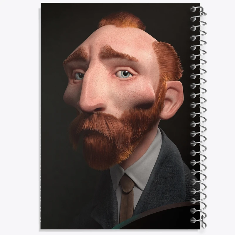 دفتر مشق 50 برگ خندالو طرح ونسان ونگوگ کد F1293