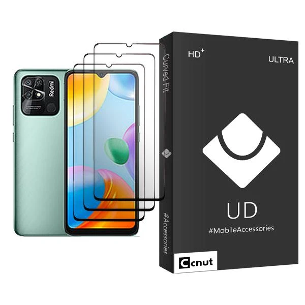 محافظ صفحه نمایش کوکونات مدل UDB Ultra MIX003 مناسب برای گوشی موبایل شیائومی Redmi 10C بسته سه عددی