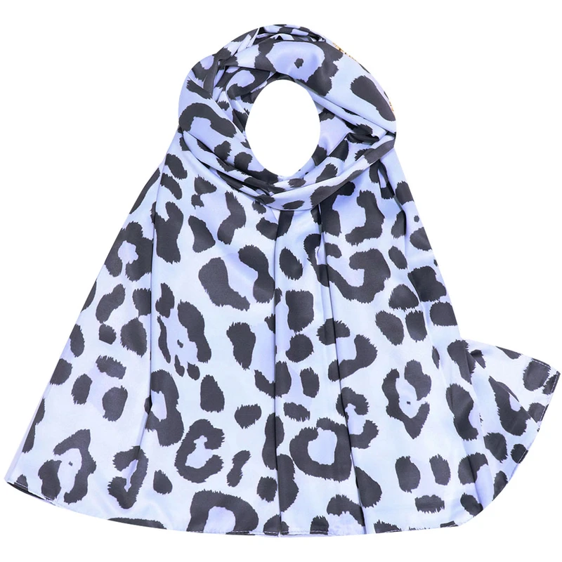 شال زنانه مدل ابریشم توییل مزونی پلنگی کد ab496