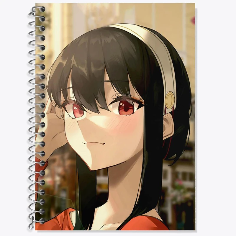 دفتر زبان 50 برگ خندالو مدل سه خط طرح یور فورجر انیمه اسپای ایکس فمیلی Spy x Family کد 15549