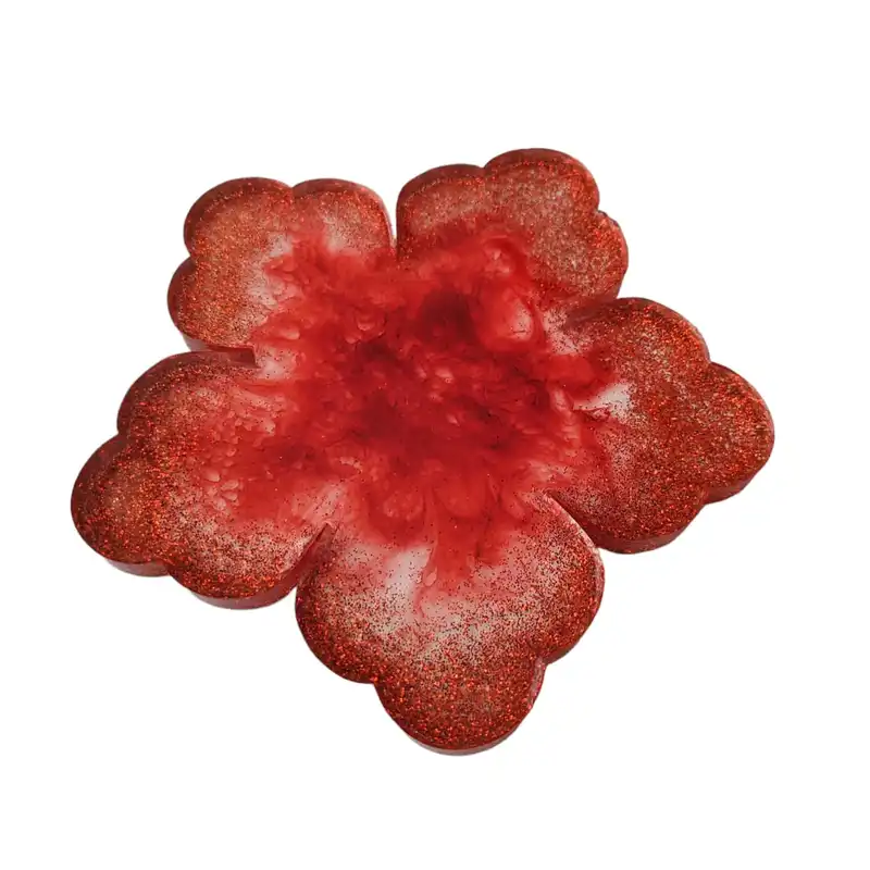 زیر لیوانی رزینی مدل گلبرگ