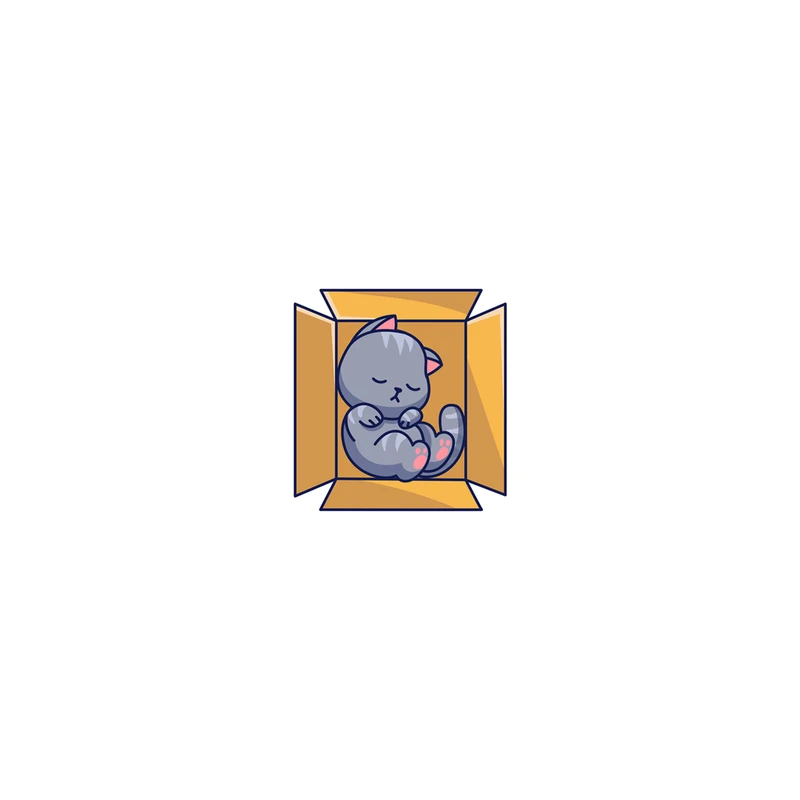 استیکر لپ تاپ لولو طرح گربه تو جعبه کد 660