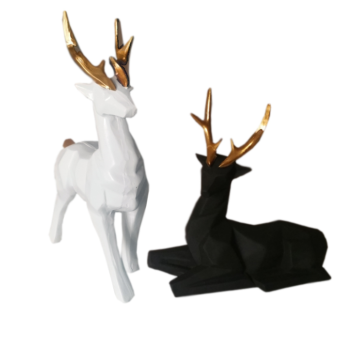 مجسمه طرح گوزن مدل 4052 مجموعه 2 عددی