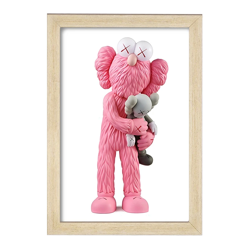 تابلو خندالو مدل عروسک کاز (kaws) کد F3995