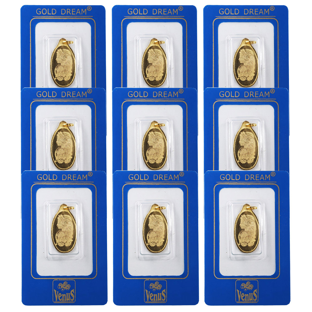 شمش طلا 18 عیار مدل 1403 مجموعه 9 عددی