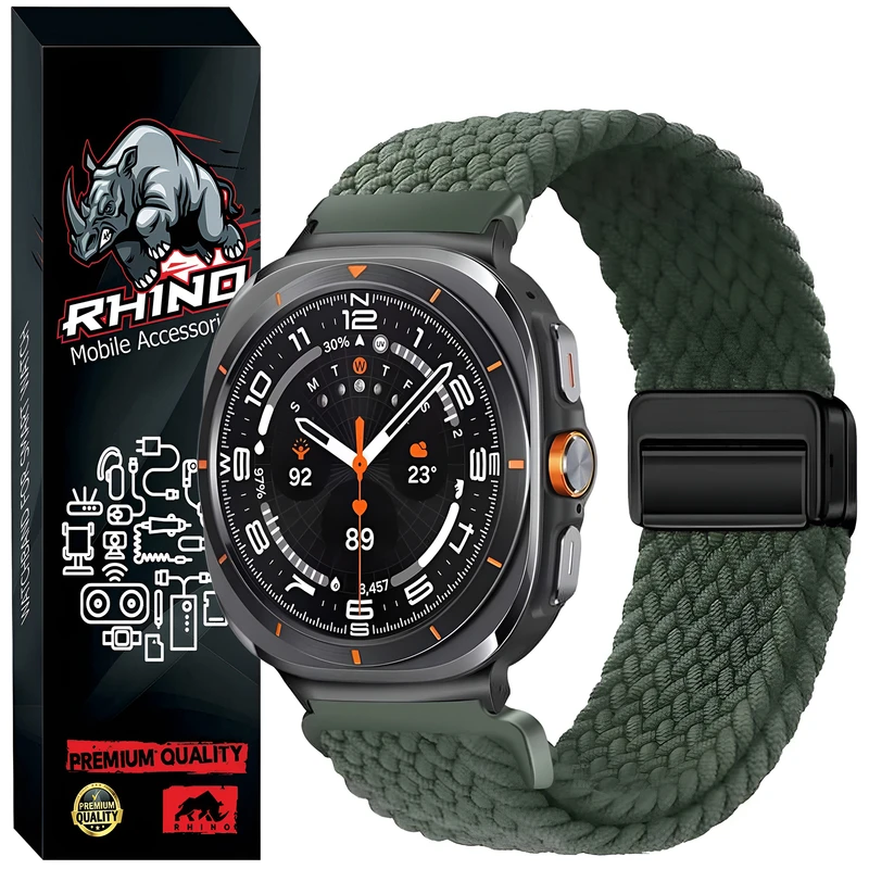 بند راینو مدل W8-Braid Magnet مناسب برای ساعت هوشمند سامسونگ Galaxy Watch 8 46 میلی متر / وونک Galaxy 8 46 میلی متر