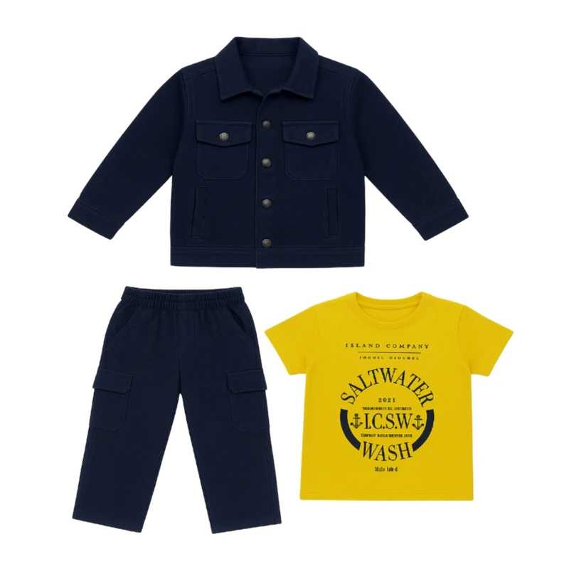 ست 3 تکه لباس پسرانه مدل 502215MZ