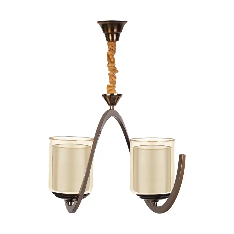 لوستر دو شعله مدل فنری f2