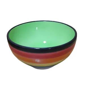 کاسه سرامیکی مدل دو نفره طرح رنگین کمان کد 02