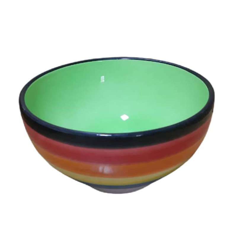 کاسه سرامیکی مدل دو نفره طرح رنگین کمان کد 02