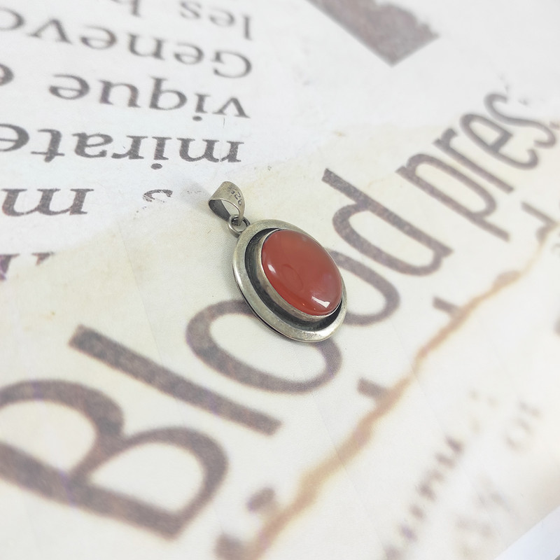 آویز گردنبند نقره زنانه سلین کالا مدل عقیق کد D-12