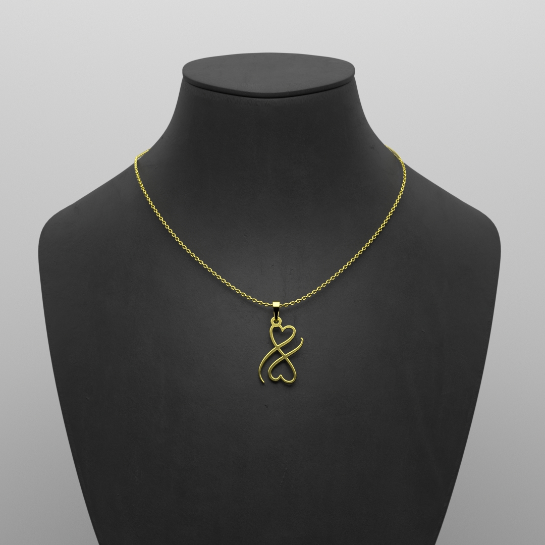 گردنبند طلا 18 عیار زنانه مدوپد مدل قلب کد E3-1-1264