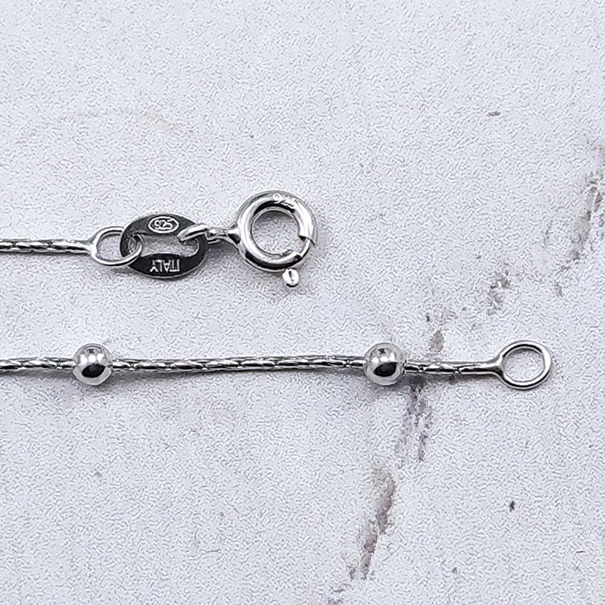 زنجیر نقره زنانه سلین کالا مدل توپی کد Mps-3