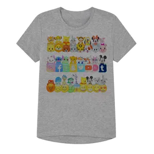 تی شرت آستین کوتاه پسرانه مدل شخصیت های کارتونی کد SH39 رنگ طوسی