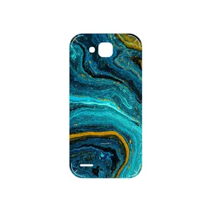 MAHOOT Turquoise marblewith golden streaks Cover Sticker for Huawei Ascend G750