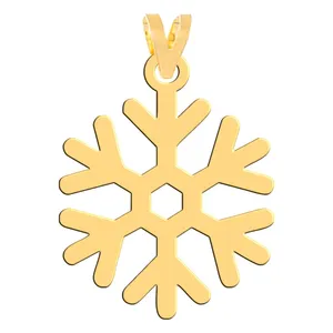 آویز گردنبند طلا 18 عیار زنانه فرشته مدل برف WNL-000562