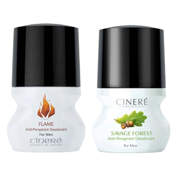 رول ضد تعریق مردانه سینره مدل Savage Forrest حجم 50 میلی لیتر به همراه رول ضد تعریق مردانه سینره مدل Flame