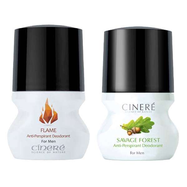 رول ضد تعریق مردانه سینره مدل Savage Forrest حجم 50 میلی لیتر به همراه رول ضد تعریق مردانه سینره مدل Flame