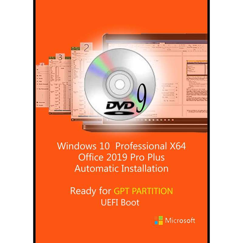 سیستم عامل Windows 10 Professional X64 UEFI+ Office 2019 Pro Plus نشر مایکروسافت