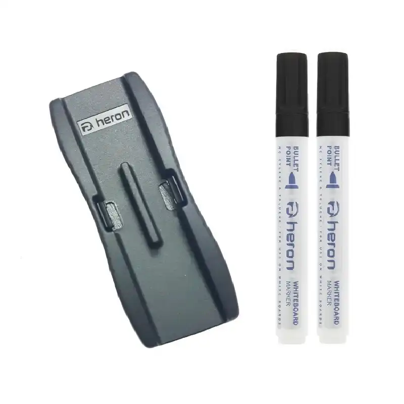 ماژیک وایت برد هرون کد 430 به همراه تخته پاک کن مجموعه 3 عددی