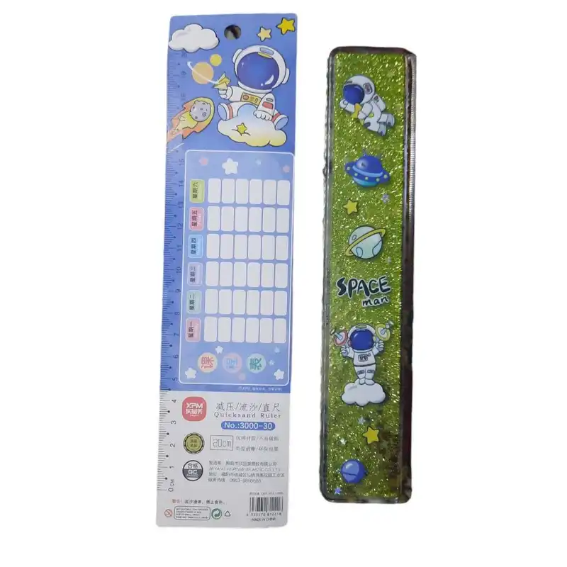 خط کش 20 سانتی متر مدل آکواریومی طرح فضانورد کد 01