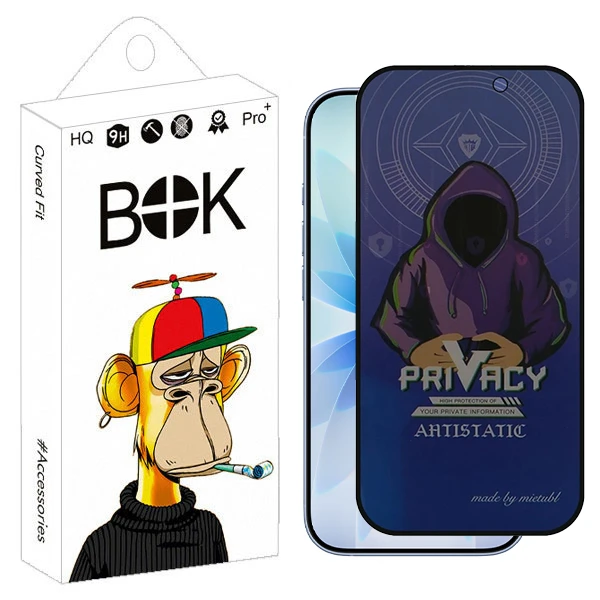 محافظ صفحه نمایش حریم شخصی بوک مدل Antistatic Aura مناسب برای گوشی موبایل اپل iphone 17 Pro 