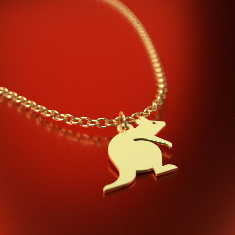 گردنبند طلا 18 عیار زنانه مدوپد مدل کانگرو کد RNA16063