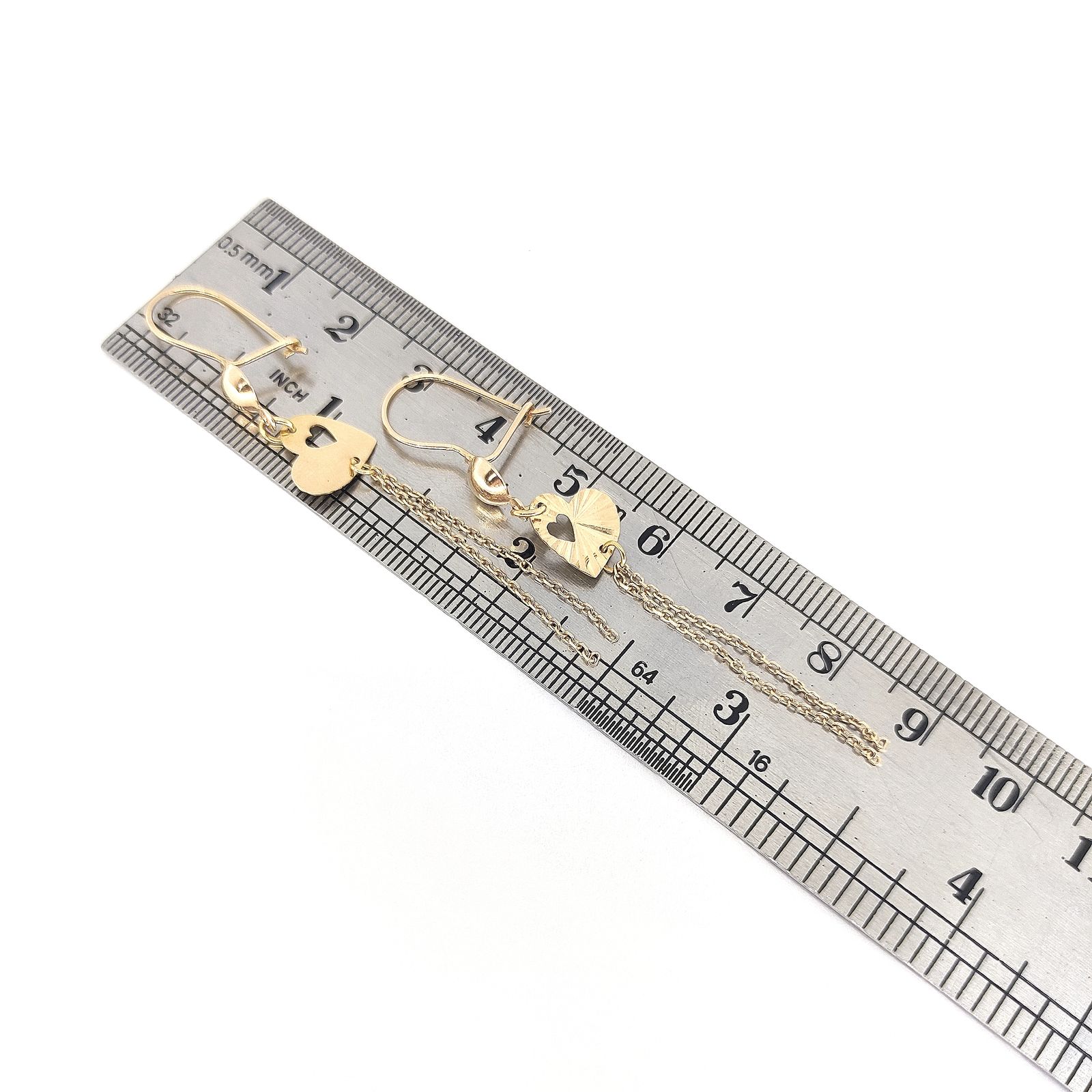 گوشواره طلا 18 عیار زنانه طلا و جواهرسازی افرا مدل قلب 183 -  - 4