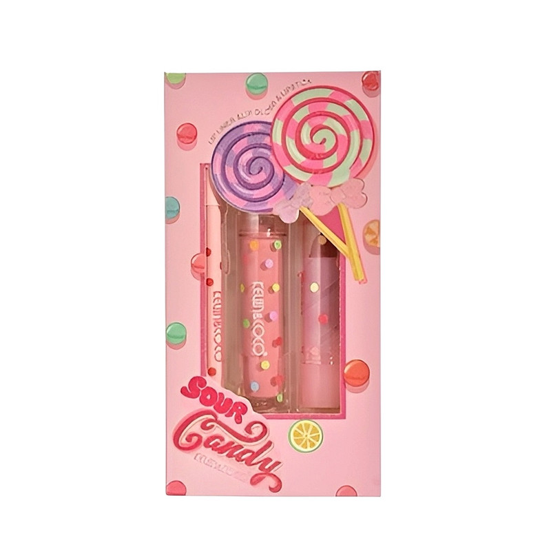 مجموعه آرایش لب کوین اند کوکو مدل candy شماره 01 مجموعه ۳ عددی 