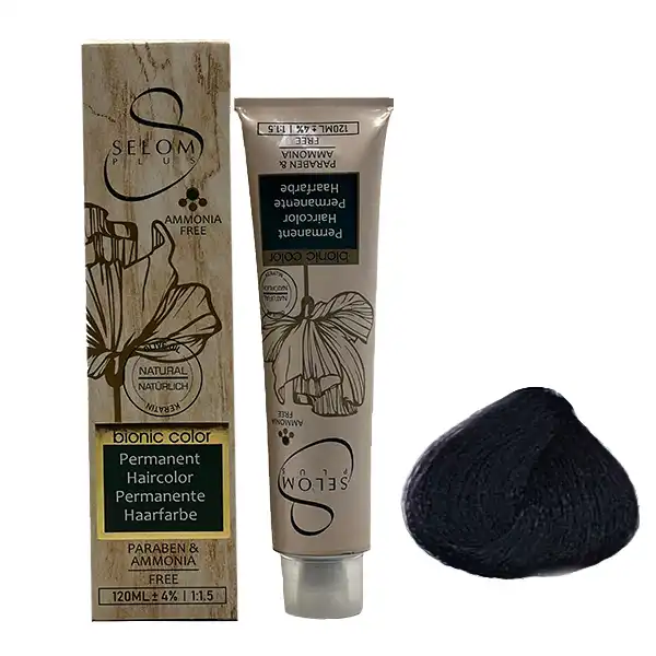 رنگ مو سلوم شماره 1.1 حجم 120 میلی لیتر رنگ مشکی پر کلاغی