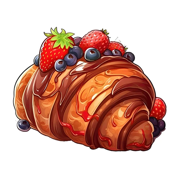 استیکر پارچه و لباس پاد آفرین طرح کروسان کد 5788